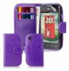 LG L40 D160 - Leather Wallet Case Purple (OEM)