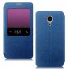 Meizu MX5 - Leather Flip Case With Windows Dark Blue (OEM)