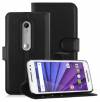 Motorola Moto G 3 (XT1541) - Leather Wallet Case Black (OEM)