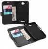 Vodafone Smart 4 max - Leather Wallet Stand Case Black (ΟΕΜ)