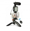 Live Streaming Set AY-49 Selfie Stick Τρίποδο Κινητού με Bluetooth Μαύρο