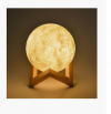 Decorative Lamp Moon Light LED Battery 15cm Touch 3D in White Color