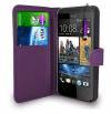 Leather Wallet Case for  HTC Desire 700 Dual Sim Purple (OEM)