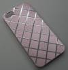 Apple iPhone 5/5S -  Plastic Case Back Cover With Rhombus Mettalic Pink (OEM)