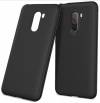 TPU Luxury Back Cover Case Anti-Fingerprint Fundas for Xiaomi Pocophone F1 Black