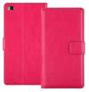 Leather Stand Wallet Case for Huawei P8 Lite Magenta (OEM) Leather Stand Wallet Case for Huawei P8 Lite Magenta (OEM)