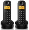 Philips D1202B Duo Cordless DECT Telephone Black