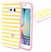 Samsung Galaxy S6 Edge + G928F - TPU Gel Case Yellow Strips Love (OEM)