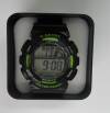 Men Waterproof Automatic Wrist Watch Silicone in Black Color with Green Details K-SPORT (ΟΕΜ)