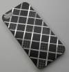 Apple iPhone 5/5S -  Plastic Case Back Cover With Rhombus Mettalic Black (OEM)