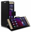Huawei Ascend Y625 - Leather Wallet Case Black (OEM) Huawei Ascend Y625 - Leather Wallet Case Black (OEM)