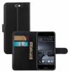 Leather Wallet/Case with Silicone Back Cover for HTC One A9 Black (OEM)