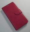 Leather Wallet Case With Plastic Back Cover for Lenovo A850+ Magenta (OEM)