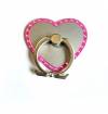 Holder Ring and Stand for Smartphone Design Heart Grey / Pink With Strass OEM