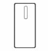 TPU Silicone back cover case Clear with frame black for Nokia 8 (oem)