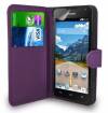 Huawei Ascend Y550 - Leather Wallet Case Purple (OEM)