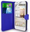 Leather Wallet Stand/Case for Huawei Ascend G620s Blue (ΟΕΜ)