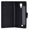 Leather Wallet/Case for Doogee Iron Bone DG750 Black (Ancus)