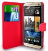 Δερμάτινη Θήκη/Πορτοφόλι Με Σκληρό Πίσω Κάλυμμα για HTC One M9 Plus Kόκκινο (ΟΕΜ)