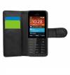 Nokia 220 - Δερμάτινη Πορτοφόλι  Θήκη Μαύρη (OEM)