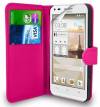 Leather Wallet Stand/Case for Huawei Ascend G620s Pink (ΟΕΜ)