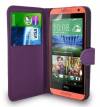 Leather Wallet/Case for HTC One Mini 2 Purple (OEM)