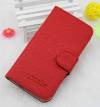 Lenovo S860 - Leather Wallet Case Red (OEM)