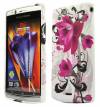 Sony Xperia Arc S / X12 - TPU GEL Case White With Purple Flowers (ΟΕΜ)