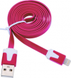 Καλώδιο Flat Φόρτισης και Μεταφοράς Δεδομένων USB σε Lightning - 1m Μοβ