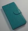 Leather Wallet Case for Alcatel One Touch M'Pop (OT5020D) Turquoise (OEM)