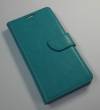 Leather Wallet Stand/Case for Alcatel One Touch Idol X Plus (6043D) Turquoise (OEM)