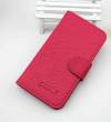 Leather Wallet/Case for Alcatel One Touch Pop C1 Pink (OEM)