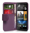 Δερμάτινη Θήκη Πορτοφόλι για HTC One mini Μώβ (OEM)