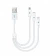 TTEC Trio Mini Charging & Transmitting Data Cable Type C / Micro / iphone / Color White 30cm