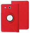 Leather Rotating Case for Samsung Galaxy Tab E 9.6 (T560)  - Rotating Leather Case Cover Stand Red (OEM)