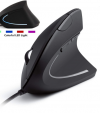 UBEI Ergonomic Mouse High Precision Optical Wired Vertical Mouse Adjustable DPI 800/1200 / 2000/3600 USB Black (OEM)