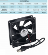 DC 5V usb Brushless Cooling Fan 92mm Radiator Cooler Heatsink (OEM)