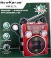 New Kanon KN-22DL Φορητό Ραδιόφωνο με Φακό Με δυνατότητα Karaoke και ηχογράφησης φωνής - Κόκκινο
