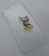 Apple iPhone 6 4.7" -  Plastic Case Back Cover Transparent White With Logo Mickey Mouse (OEM)