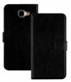 Samsung Galaxy A9 (2016) - Leather Wallet Case With Plastic Back Cover Black (OEM)