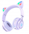 Hoco W39 Wireless/Wired Over Ear Children's Headphones with 10 Hours of Operation Mauve