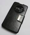 LG L Bello D331 - Quick Circle Leather Stand Case Black (OEM)