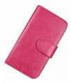 Sony Xperia E4 - Leather Wallet Case Magenta (ΟΕΜ)