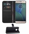 Motorola Moto G5s Wallet Leather Case with Plastic Back Cover Black (OEM)