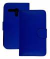 Motorola Moto G / Moto G X1032 - Wallet Leather Case with Plastic Back Cover Dark Blue (OEM)