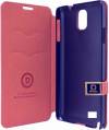 Samsung N910 Galaxy Note 4 - Leather Wallet Case With Plastic Back Cover DR' CHEN Pink (OEM)