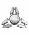 BLCR Three-Spinner Fidget Toy "Crab Legs" Aluminium Alloy 3 minute EDC Hand Spinner for Autism and ADHD Silver