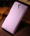 Leather Wallet Stand/Case for Alcatel One Touch Idol X Plus (6043D) Pink (OEM)