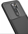 ΘΗΚΗ TPU ΣΙΛΙΚΟΝΗ CARBON FIBER SHOCKPROOF ΠΙΣΩ ΚΑΛΥΜΜΑ ΓΙΑ XIAOMI NOTE 8 PRO  Μαύρο (oem)