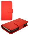 MLS Rock Mini iQ1040 - Leather Wallet Stand Case red (OEM)